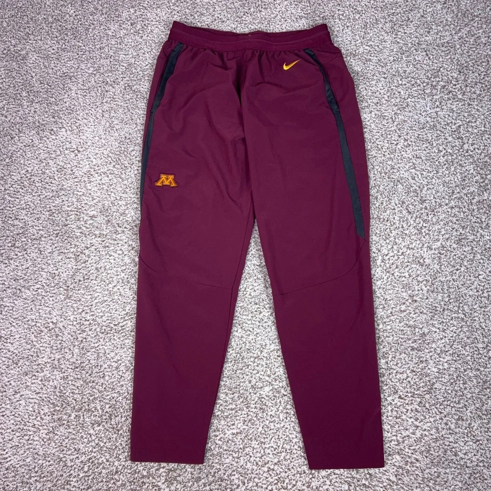 Minnesota Gophers Pants Mens XL Maroon Gold Nike Training Dri-FIT Joggers NCAA